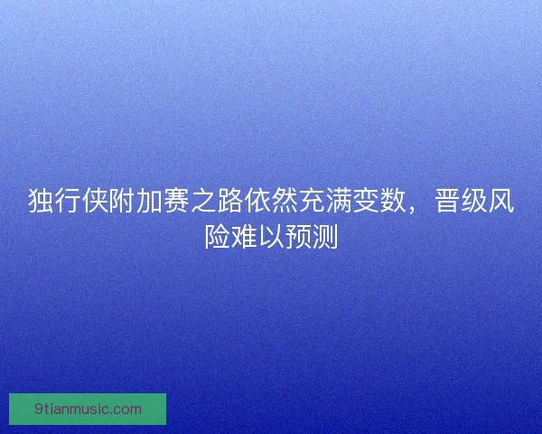 独行侠附加赛之路依然充满变数，晋级风险难以预测